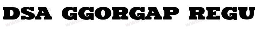 DSA ggorgap Regular字体转换